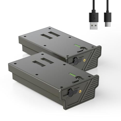 New Reveal Lithium Battery Compatible with Reveal Cellular Trail Camera Ultra, Pro 3.0, X, X Pro, X Gen 2.0, X Gen 3.0, XB, SK，Upgraded 6000mAh with LED Meter & Solar Charging - 2 Pack