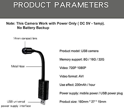 Image of TECHNOVIEW Wi-Fi Surveillance Flexible Neck Wireless Security Camera 1080P Watch Live View, Wireless Indoor /Outdoor Home Office with Motion Detection, Work with Power Only (Moveable Camera)