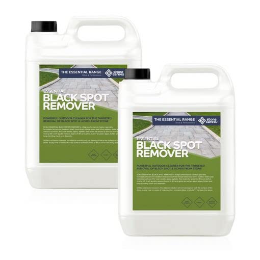 StoneCare4U Essential Black Spot Remover - High-Performance Cleaner quickly removes green algae, lichen and black spot deposits (2 x 5 Litres)