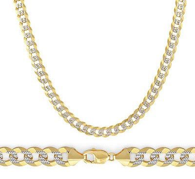 Buy Cuban Curb Chain 10k Two Tone Gold 