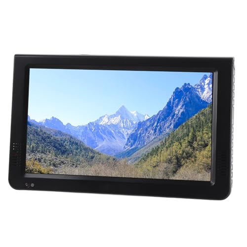 Asixxsix Téléviseur Numérique 10 Pouces, Téléviseur Portable avec Batterie 4000 MAh et Lecture Vidéo 1080P, Emplacement USB et Carte, Tuner Numérique...