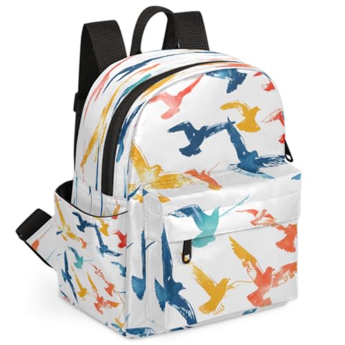 Watercolour Pigeon Backpack for Women Large Capacity with Adjustable Pressure Relief Strains Lightweight Travel Backpack for Work Travel Casual Gifting