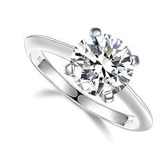 2CT Moissanite Solitaire Ring