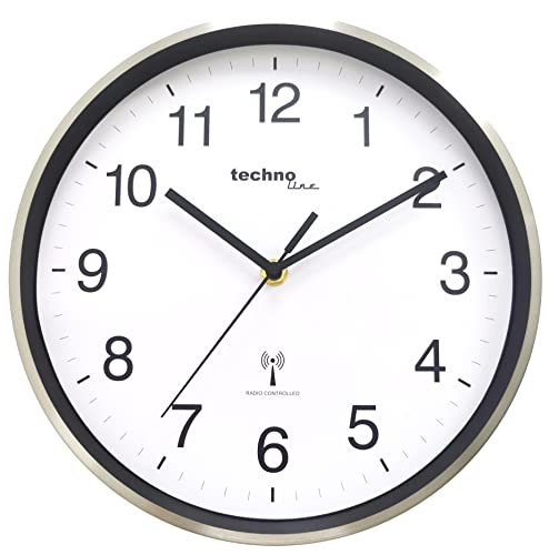 techno line Wall Clock Silver 25 cm - Image 2