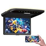XTRONS 10.2 Inch Digital TFT Screen Ultra-thin Roof Mounted Monitor 1080p Video Car Overhead Player with Dual AV Input Speaker 120° Rotating Screen Support HDMI Port Door Control