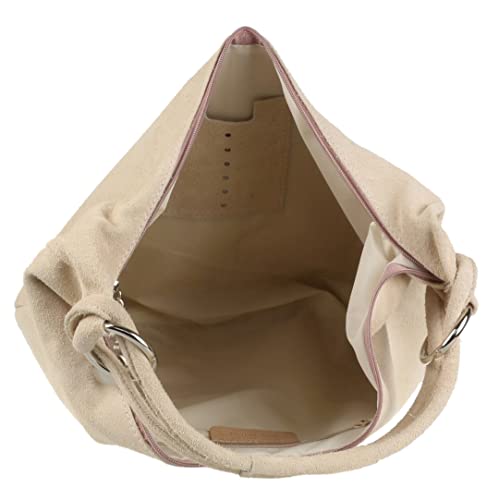 Image of Girly HandBags Womens Hobo Italian Suede Genuine Leather Shoulder Bag