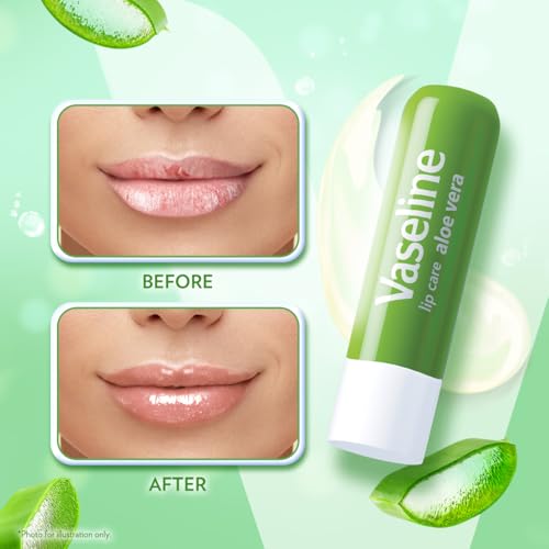 Image of Vaseline Lip Care Aloe Vera Lip Balm Stick 4.8g (Pack of 3)