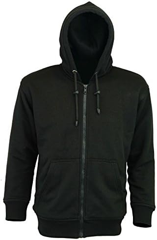Motorcycle Armoured Hoody Casual Fully Kevlar Lined Fleece Hoodie Protection