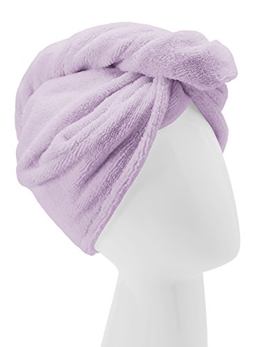 Turbie Twist Microfiber Hair Towel Wrap [Single Pack] – The Original Microfiber Hair Wrap As Seen On TV! Available in Pink, Blue, Purple and Aqua Hair Turban Towel Wraps (Purple)