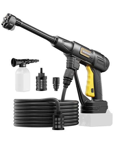 Portable Jet Washer Cordless for Makita 18V (No Battery), Portable Pressure Washer with 6-in-1 Multi-Spray Nozzle, Battery Jet Wash 5m Hose for Garden, Car