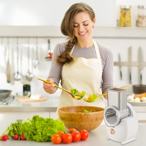 Rallador Eléctrico con 3 Accesorios para Queso y Vegetales miniatura 5