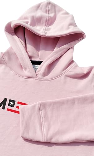 Image of Boys Hooded Sweatshirt, America Print, Cotton Blend, Long Sleeve, Navy Blue /Pink /Orange, Regular Fit