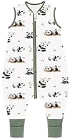 Chilsuessy Baby Schlafsack mit Beinen 2.5 Tog Winter Schlafsack Unisex Ganzjahres Schlafsack mit Füßen Babyschlafsack Schlafsack Kinder, Cute Panda, 70cm/Baby Höhe 75-85cm