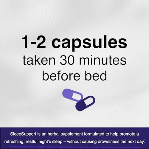 SleepSupport - Natural Sleep Aid for Adults to Help Promote Calm and Relaxation - Organic Sleep Supplement with Ashwagandha, Valerian Root, Magnesium, Melatonin, Glycine, L-Tryptophan - 60 Capsules - Image 4