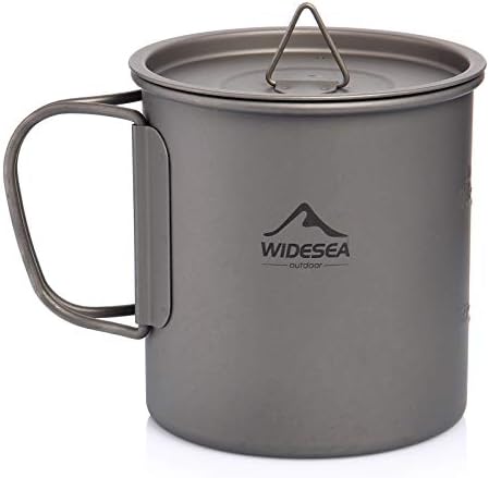 Widesea 450 ML Titanium Pot Cup Mug 