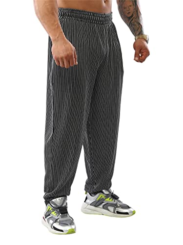 Men's Baggy Sweatpants, Loose Fit Gym Workout Pants with Pockets4