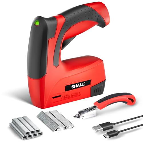 SHALL 4V Akku-Nagler-/Tacker-Set (2-in-1), Akku-Dekorationstacker mit 2500 Klammern, 2-in-1-Elektrotacker