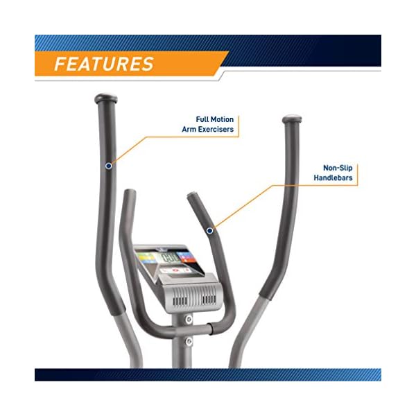 Marcy-Magnetic-Elliptical-Trainer-Cardio-Workout-Machine Marcy Magnetic Elliptical Trainer Cardio Workout Machine with Transport Wheels NS-40501E