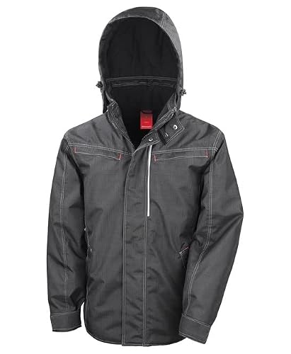 Result Work-Guard R326X Mens Denim Texture Rugged Jacket - Black - XL