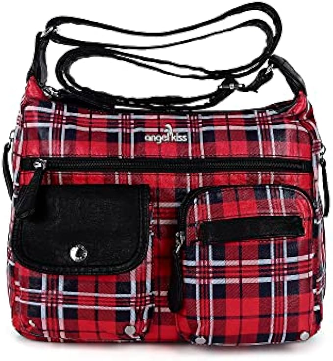 Angelkiss Crossbody Bags for Women, Ladies Shoulder Messenger Handbags and Purses Medium Faux Leather Pocketbooks…