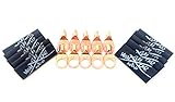(10) 8 Gauge Copper Ring Terminals 3/8