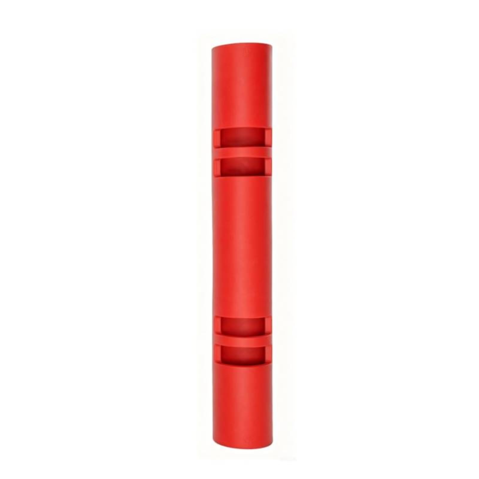 LOVIVER Tubo Palestra Attrezzo Fitness Cilindro Esercizi Barra con Maniglie Texture Antiscivolo in Gomma Naturale Adatto per Atleti Appassionati Fitness, Rosso, 6KG