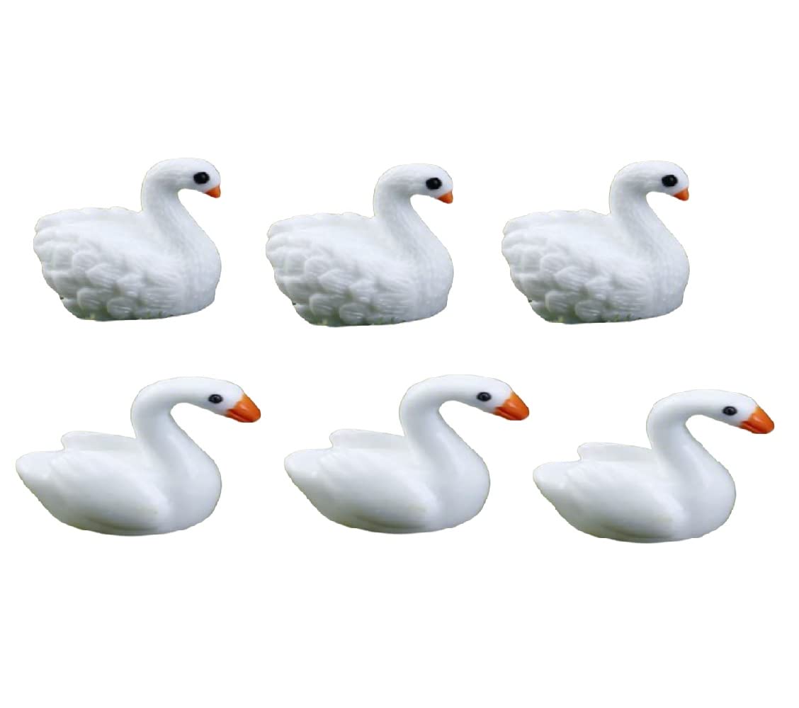 Cute Miniature mini Swan - 6 Pcs Set (Hight : 2 x 2 CM)