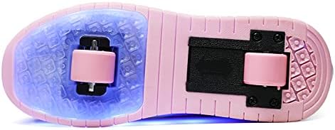 Miniatura 3 de Yogeeft Kids Shoes with Double Wheels - Upgraded Kids Roller Shoes for Gifts, Retractable Wheels Skateboarding Shoes for Boys Girls Sneakers Light