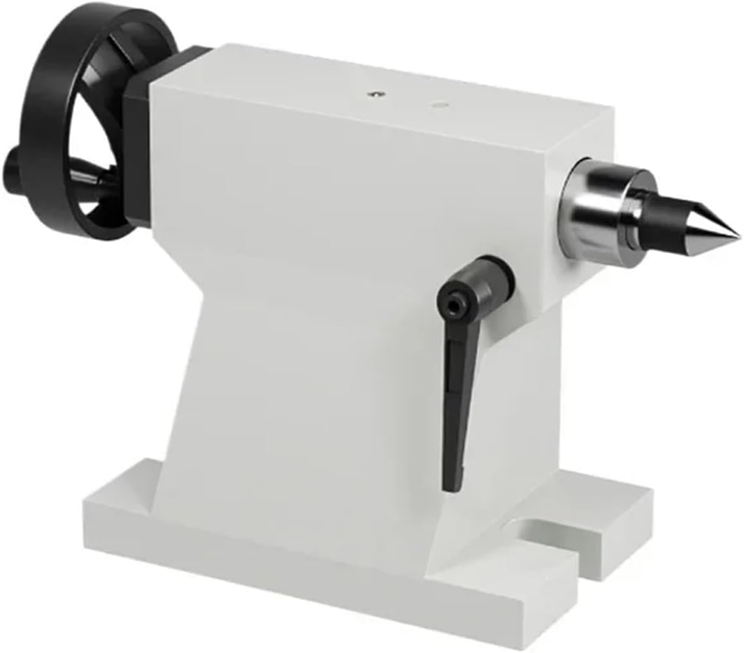4-Axis Thimble Tailstock Dividing Head - Adjustable Manual Tail Top with High Strength Cast Iron Construction(Model2)