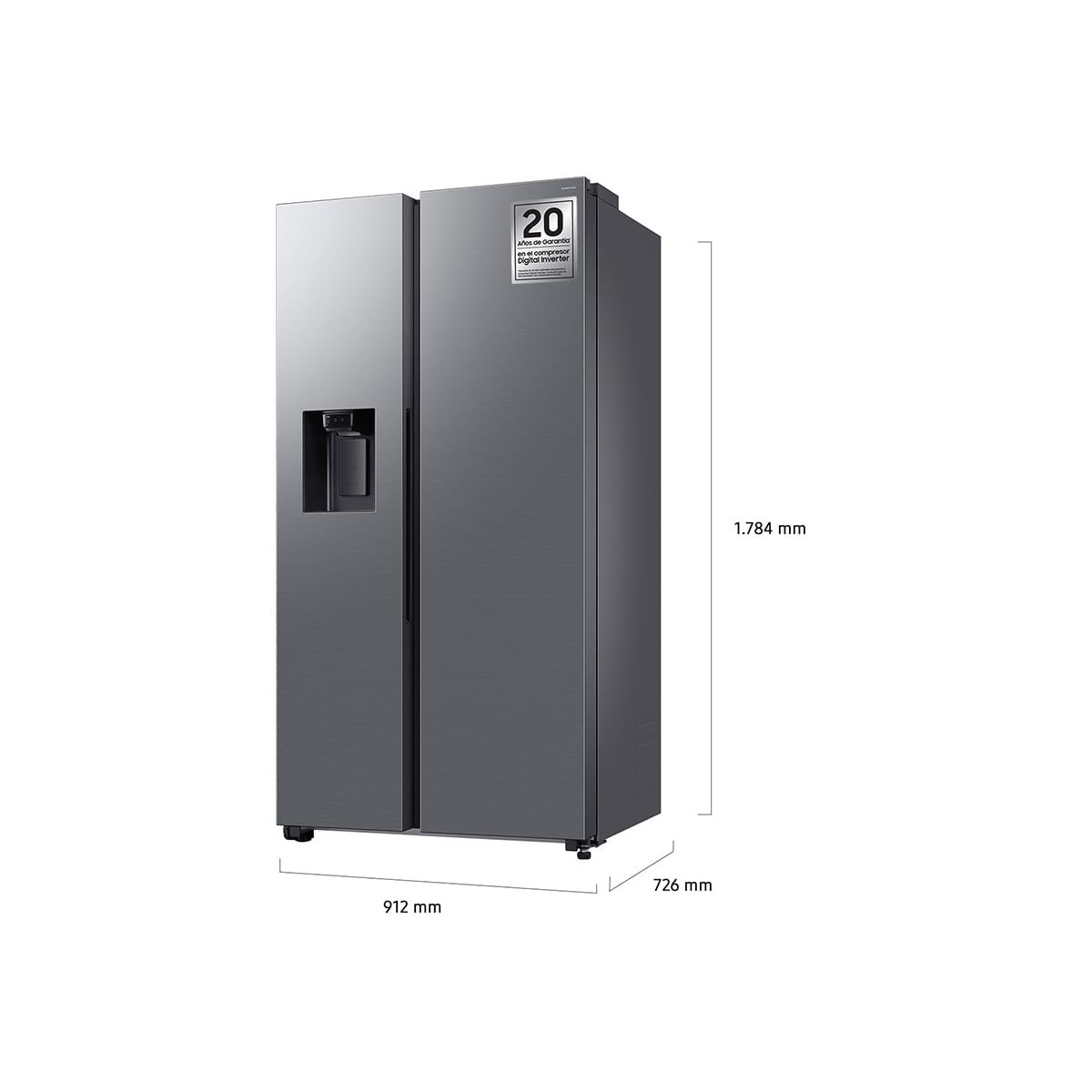 Samsung Frigorífico Americano 640L Gris - RS70F64KETEF
