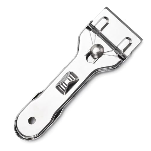 Oven Hob Cleaning Tool Non Scratch Multipurpose Scraper With 1 Blade And 1 Handle Removes Burnt Food Grease Adhesive Stickers For Glass Ceramic And Home Surfaces
