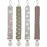 🌙 Calidad: Estampado 100% algodón. Sujeción firme a la ropa mediante una pinza que evita que el chupete caiga al suelo y facilita que el bebé pueda agarrarlo y ponérselo cuando lo desee sin que se pierda. Productos certificados por Oekotex y fabricados en España.