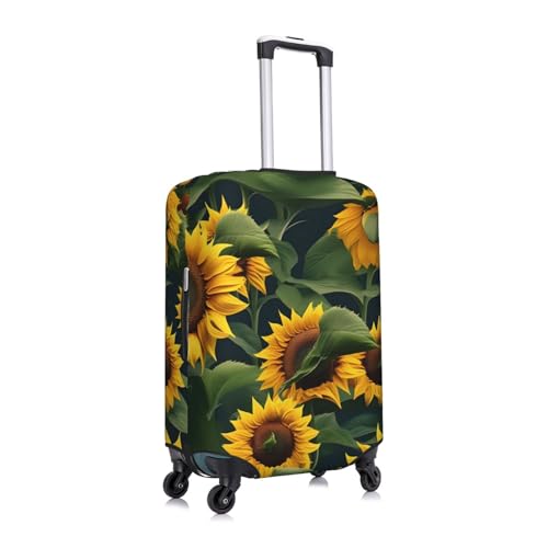 Plants Theme Sunflower Luggage Covers For Suitcase Approved,Suitcase Cover Protector Fit 18-32 InchLuggage3