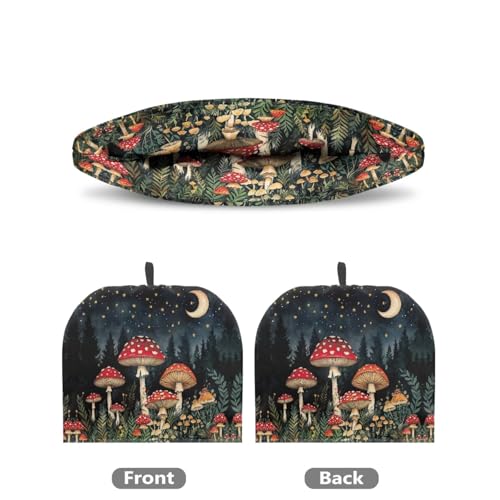 Image of Mushroom Print Tea Cozy Creative Insulated Tea Cosy Extra Thick Home Kitchen Decoration Creative Gifts Dust Teapot Cover Kitchen Accessories for Travel