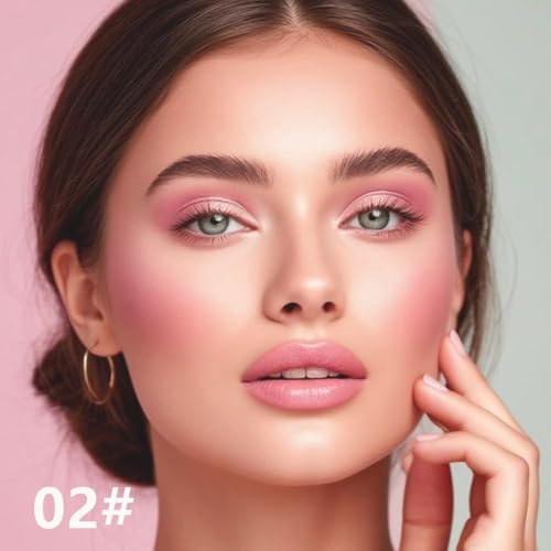 Image of SUAKE Brighten Baked Blush Contour Palette, 2-in-1 Blush & Highlighter Hybrid - Pressed Powder-Butter Cream, Marbleized, Intensely Pigmented Natural Finish, Buildable Color (Blush-A02)