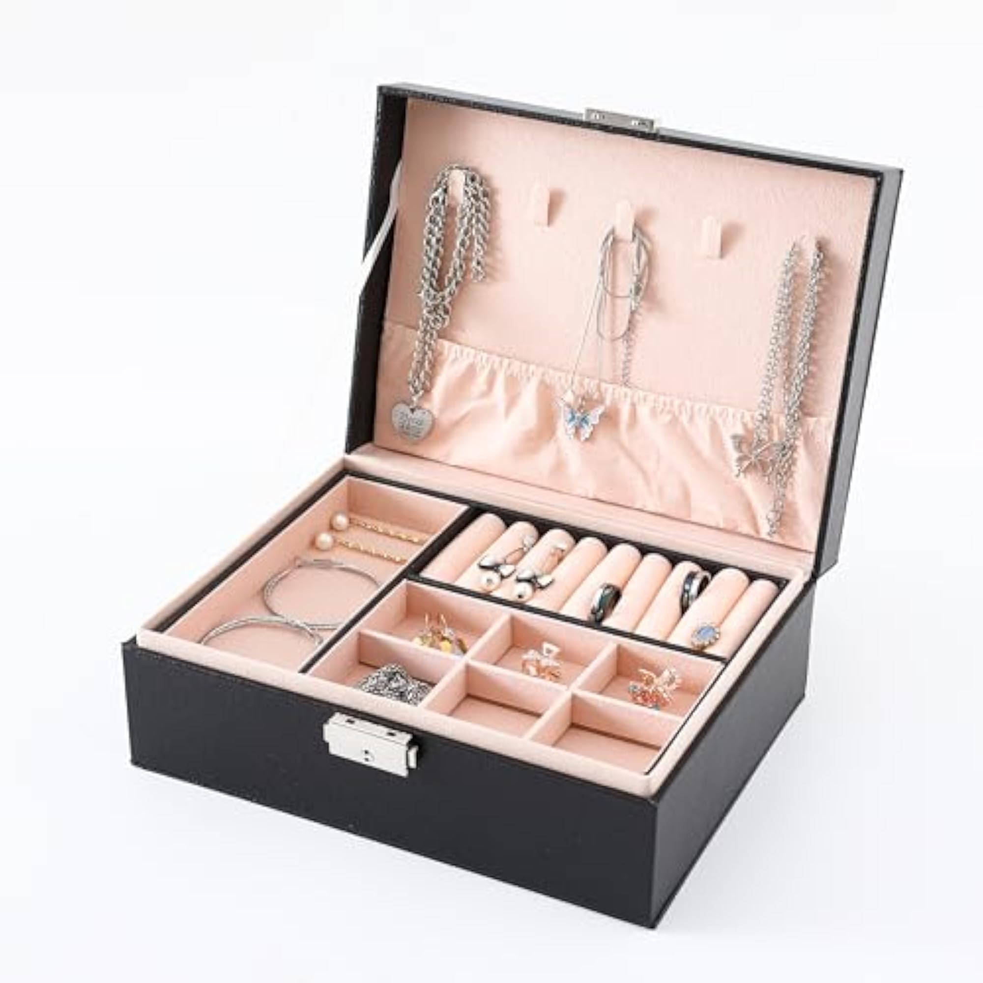 Mini Jewelry Box Travel Organizer for Rings and Earrings