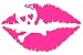 COOL Girl Skull Lips Bow 6" Pink VINYL Decal Punk Grunge Art Wall Sticker Car USA