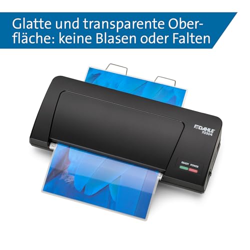 Dahle Laminierfolien A4, 250 Micron (2x125) - 100 Stück - Hochwertiger Schutz für wichtige Unterlagen und Fotos, Glänzend