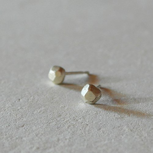 Orecchini argento 925 pepite sfaccettate