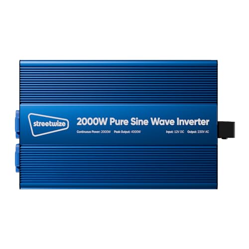 Streetwize 2000W Pure Sine Wave Inverter – Reliable Portable Power for Vehicles, Caravans & Work Sites