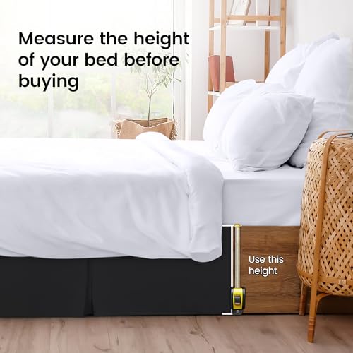 image for Utopia Bedding Queen Bed Skirt - Soft Quadruple Pleated Ruffle - Easy 