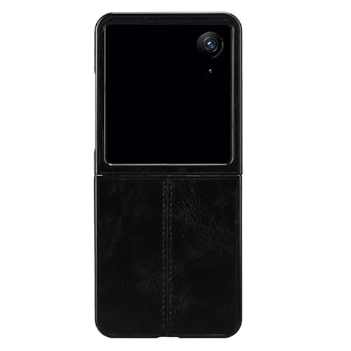 KOOLRIVER�EFor Nubia Flip 3 �P�[�X �ϏՌ� �J�o�[ �܂肽���݌^ PU���U�[ For ZTE �k�r�A �t���b�v3(�u���b�N)