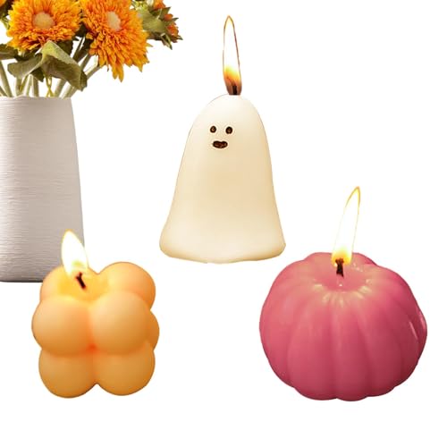 Velas de abóbora perfumadas,Velas de Halloween perfumadas - Forma de desenho animado de vela de deco