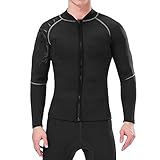 Keenso Top de Ropa de Buceo, Manga Larga 3 mm para Hombres Traje de Buceo Traje de Buceo Top de Buceo Chaqueta de Traje de Buceo Ropa de Buceo(L)