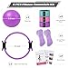 Pilates Essentials Kit for Home Women, Ring and Ball Set, Pilates Equipment for Workouts, 3 Resistance Bands, Grip Socks, 14 Inch Magic Circle, Mini Exercise Ball, Great Exercise Equipment