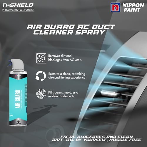 Image of Nippon Paint n Shield Air Guard AC Duct Cleaner Spray 400ml | Powerful Dust Odour & Bacteria Removal | Improves Indoor Air Quality | for AC Vents Ducts Filters | Asia Pacific's No.1 Paint Brand
