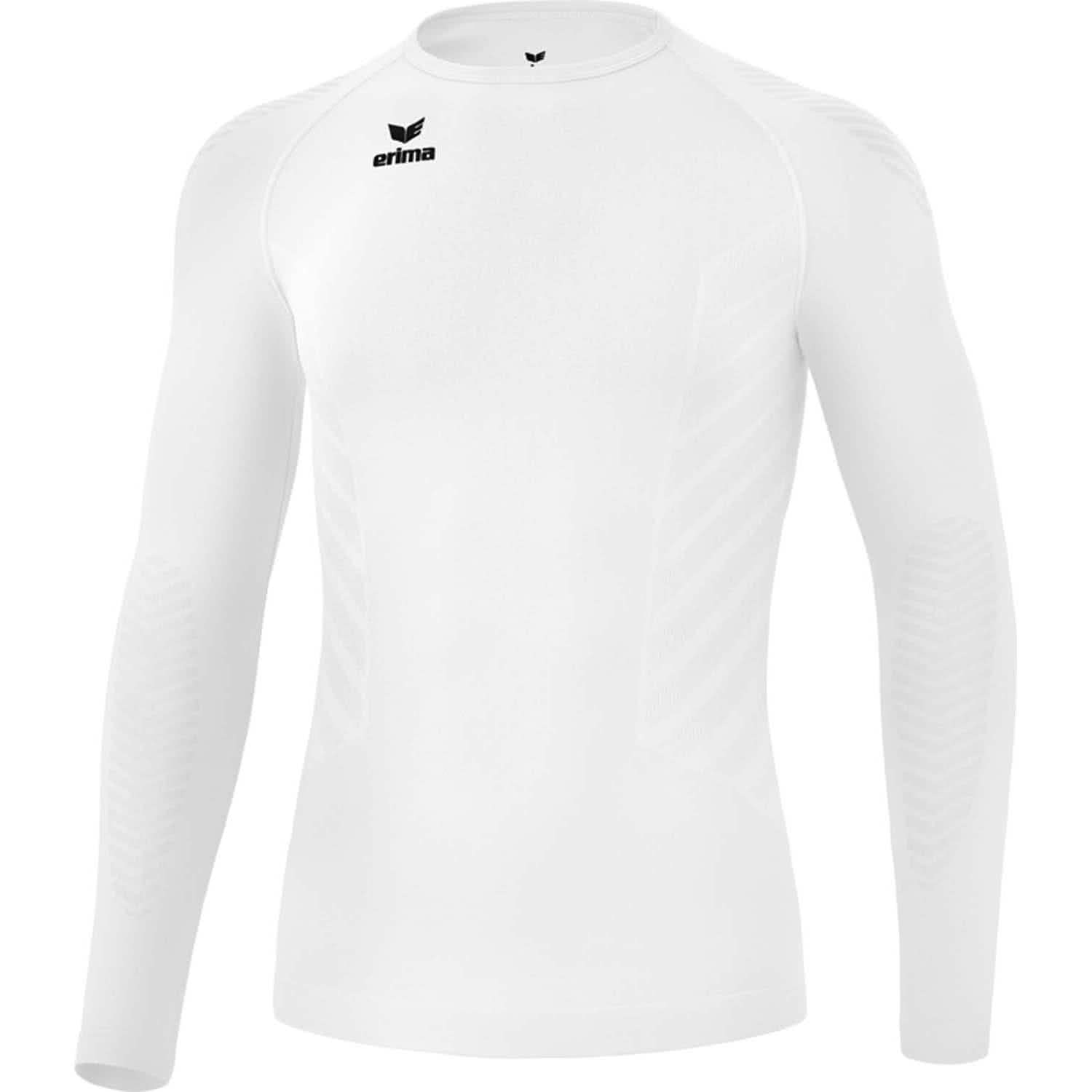 Erima Unisex Athletic Long-Sleeve 2.0 Functional Underwear (2252103), White, M