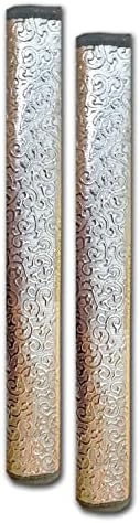 Big Size Multipurpose 24"x6" Fridge Handle Cover, Washable Refrigerator Fridge Handle Cover Used for All Brands Single Double Door Safe and Shock Proof with Dirt Free (Silver, 1 Pair)