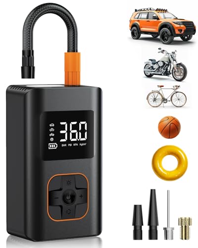 Tire Inflator Portable Air Compressor, 5X Faster Cordless Air Pump ...