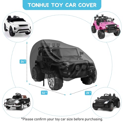 Image of Kids Ride-On Toy Car Cover, Outdoor Wrapper Resistant Protection for Electric Battery Powered Children Wheels Toy Vehicles - Universal Fit, Water Resistant (Pack of 2)